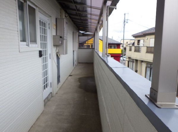 清掃後　廊下部分の掃き掃除・拭き掃除